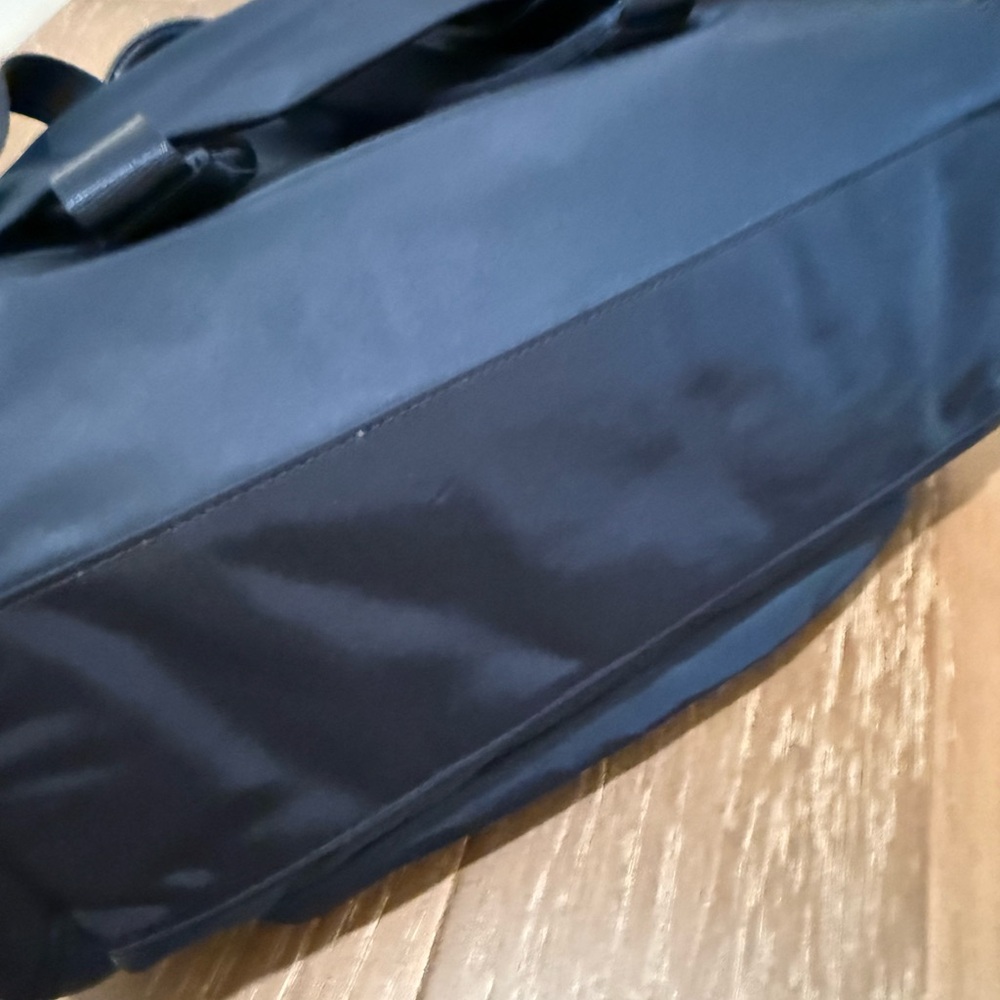 Tumi Navy Quilted Backpack with Gold Hardware - Picture 13 of 14